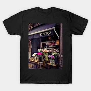 Vintage Flowers Shop City Street T-Shirt